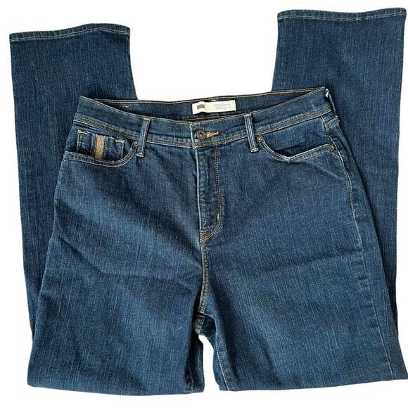 Levi’s Perfectly Slimming 512 Straight Leg Dark Wash Jeans Size 12S - Picture 2 of 7